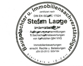 Zertifizierung nach DIN EN ISO/IEC 17024 für Baugutachter Stefan Lange abgeschlossen