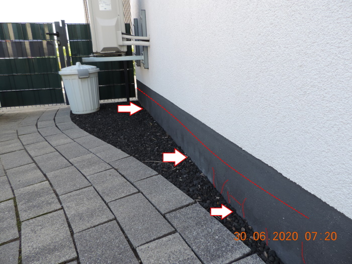 Sockelputzverfärbungen