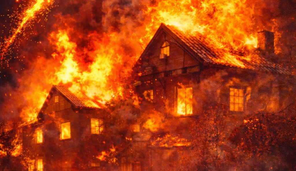 Brand durch Feuwerkskörper