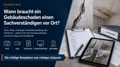 Wann braucht ein Gebäudeschaden einen Sachverständigen vor Ort?